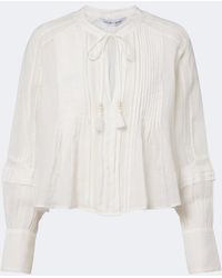 Veronica Beard - Sawyer Ramie Blouse - Lyst