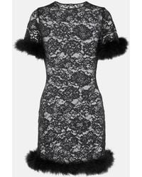Oséree - O-Lover Feather-Trimmed Minidress - Lyst