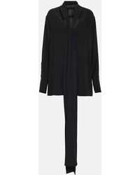Givenchy - Blusa in seta con lavalliere - Lyst