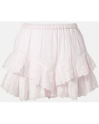 Isabel Marant - Jocadia Broderie Anglaise Cotton Shorts - Lyst