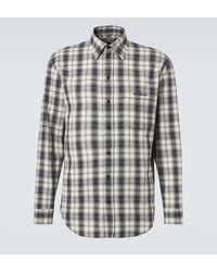 Balenciaga - Checked Cotton Flannel Shirt - Lyst