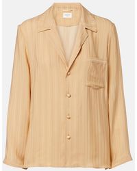Saint Laurent - Striped Silk Shirt - Lyst