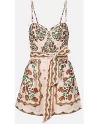 FARM Rio - Combi-Short Fruit Beauty Scarf En Lin A Fleurs - Lyst