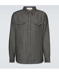 God's True Cashmere - Cashmere And Cotton Twill Shirt - Lyst