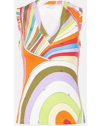 PUCCI - Top Iride Aus Baumwolle - Lyst