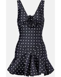 Rodarte - Polka-Dot Silk Twill Minidress - Lyst