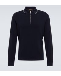 Loro Piana - Wool And Silk Polo Sweater - Lyst