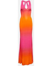 Louisa Ballou - High Sea Printed Jersey Maxi Dress - Lyst