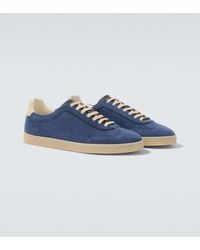 Brunello Cucinelli - Leather-Trimmed Suede Sneakers - Lyst