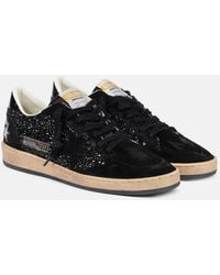 Golden Goose - Ball Star All Star Glitter Leather-blend Trainers - Lyst