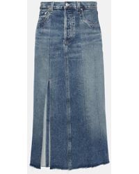 Citizens of Humanity - Raian Denim Midi Skirt - Lyst