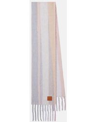 Loewe - Striped Alpaca And Wool-Blend Scarf - Lyst