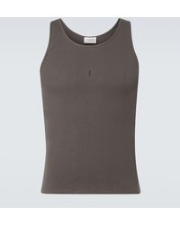 Saint Laurent - Cotton Tank Top - Lyst