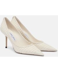 Jimmy Choo - Love 85 Raffia-Effect Pumps - Lyst