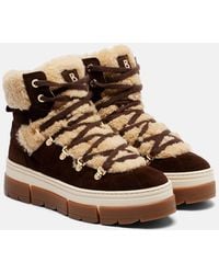Bogner - Vaduz Suede And Shearling Ankle Boots - Lyst