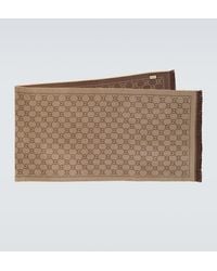Gucci - Gg Wool Jacquard Scarf - Lyst