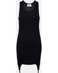 Jean Paul Gaultier - Vestido Corto Acanalado De Jersey De Algodon - Lyst