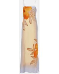 SIR. - Serene Printed Silk Slip Dress - Lyst