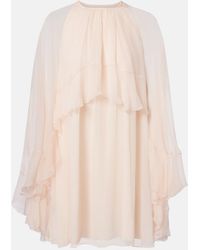Chloé - Ruffled Silk Minidress - Lyst