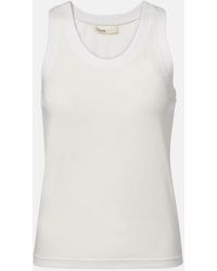 KHAITE - Cotton-Blend Jersey Tank Top - Lyst
