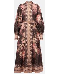 Zimmermann - Abito Midi Illuminate - Lyst