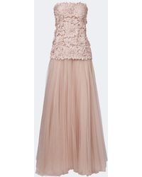 Costarellos - Gisella Embellished Satin And Tulle Gown - Lyst