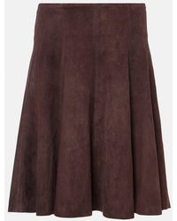 Stouls - Rosalba Suede Midi Skirt - Lyst