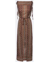 Doen - Amarante Printed Cotton Voile Midi Dress - Lyst