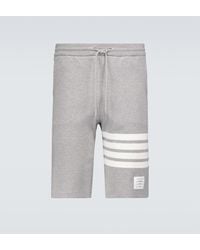 Thom Browne - Pantalones cortos 4-Bar de jersey de algodon - Lyst