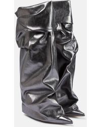 Alexandre Vauthier - Ruched Leather Boots - Lyst