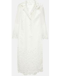 Oscar de la Renta - Floral Trellis Guipure Lace-Trimmed Tunic - Lyst