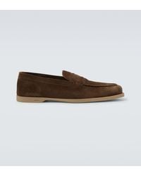 John Lobb - Mocassins Pace En Daim - Lyst