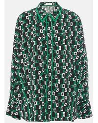 Diane von Furstenberg - Alona Printed Crepe Shirt - Lyst