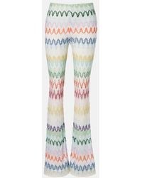 Missoni - Open-Knit Lame Flared Pants - Lyst