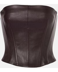 Stouls - Rosalia Strapless Leather Top - Lyst