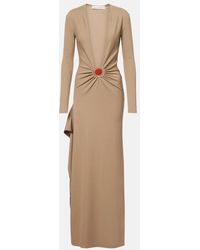 Christopher Esber - Mineral Stone Embellished Jersey Maxi Dress - Lyst