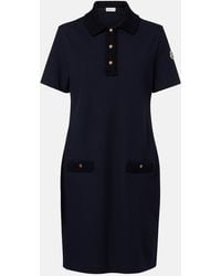 Moncler - Cotton Pique Polo Dress - Lyst