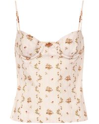 Brock Collection Silk Floral Bustier 