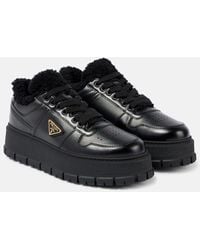 Prada - Sneaker Aus Leder - Lyst