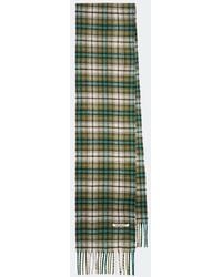 AURALEE - Checked Fringed Cashmere Scarf - Lyst
