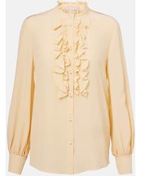 Valentino - Bluse Aus Crepe De Chine Aus Seide - Lyst