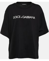 Dolce & Gabbana - T-shirt en coton à manches courtes et lettering Dolce&Gabbana - Lyst