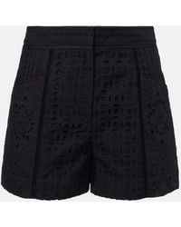 Veronica Beard - Fabian Broderie Anglaise Cotton Shorts - Lyst