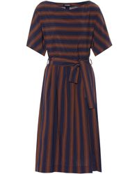 Woolrich Robe midi en crêpe rayé - Multicolore