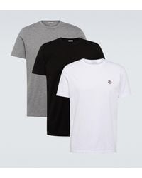 Moncler Pack Of Three Cotton T-shirts - Multicolor