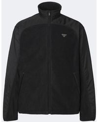 Prada - Jacke Aus Re-Nylon Und Fleece - Lyst