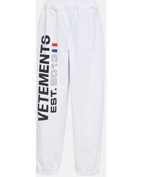 Vetements - Logo Cotton-blend Sweatpants - Lyst