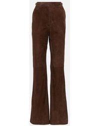 Gabriela Hearst - Vesta High-Rise Suede Flared Pants - Lyst