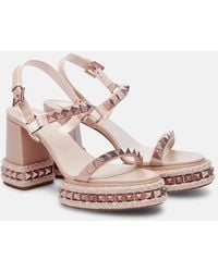 Christian Louboutin - Superaclou 85 Leather Platform Sandals - Lyst