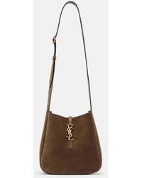 Saint Laurent - Le 5 A 7 Supple Small Suede Shoulder Bag - Lyst